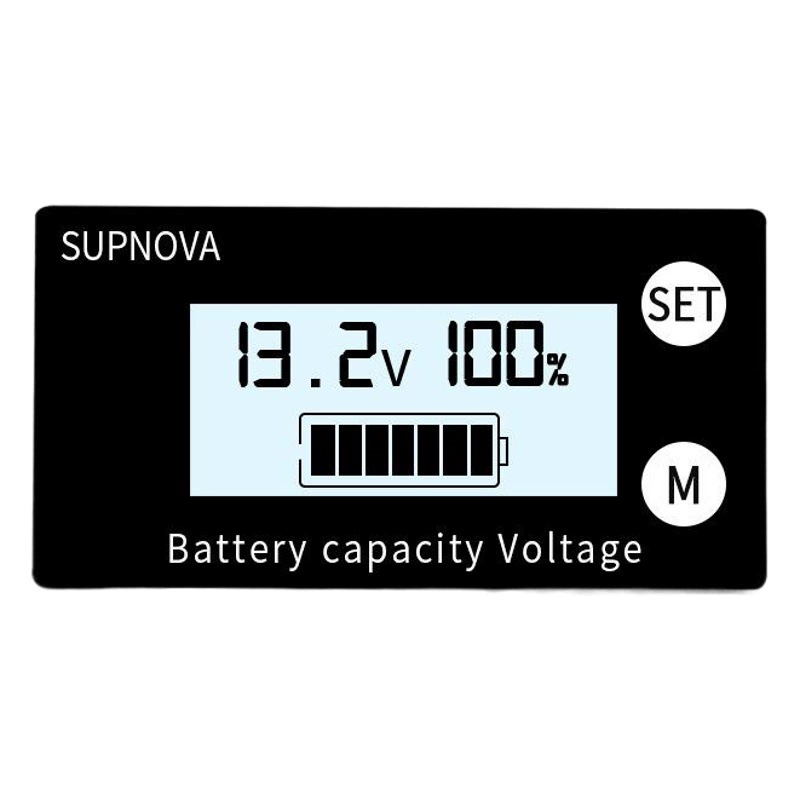 ЖК-свинцово-кислотная литиевая батарея двухпроводная 10-100 В Цифровой дисплей мощности вольтметр цифровой измеритель мощности процентный метр