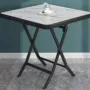 折叠钢化圆形家用餐桌
