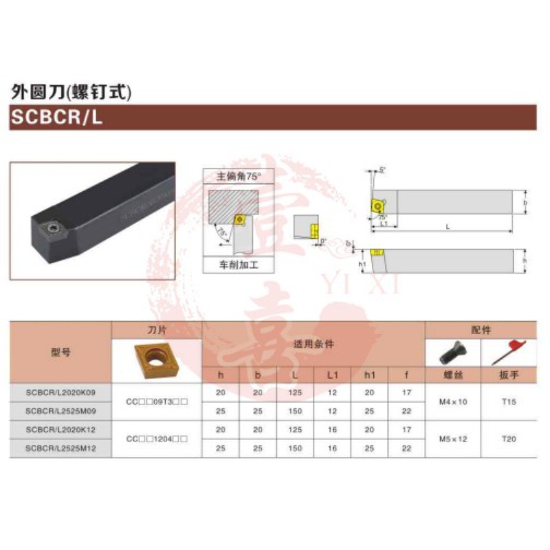 力锋数控刀具 75° MWLNL MWLNR 外圆车刀刀杆  16 20 25 32方