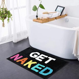 Amazon Personalized Letter Imitation Cashmere Floor Mat Bathroom Bathroom Water-Absorbent Non-Slip Floor Mat Wear-Resistant Door Mat Ready Stock