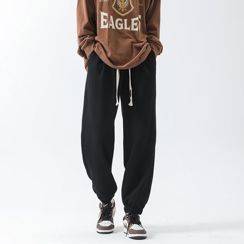 Pantalones casuales rectos sueltos, pantalones casuales de todo fósforo, pantalones con corsé para hombres 2024 de moda para hombres