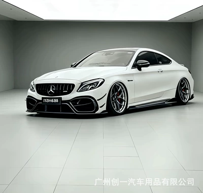 Big Surrounded | front and rear bumpers - imp-flat-angle-semi-carbon-front-bumper-hood