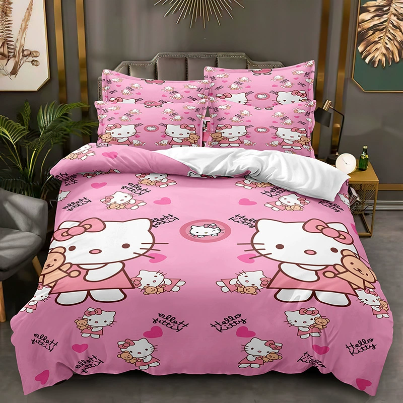 Постельное бельё Hello Kitty, наволочка, комплект, Amazon, 3D, набор из 3 предметов