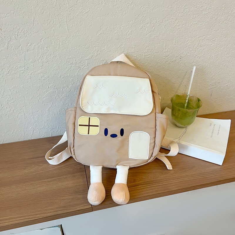 Mochila de dibujos animados para niños y niñas encantadora casa pequeña mochila escolar para estudiantes de jardín de infantes 2024 nuevo comercio exterior mochila infantil
