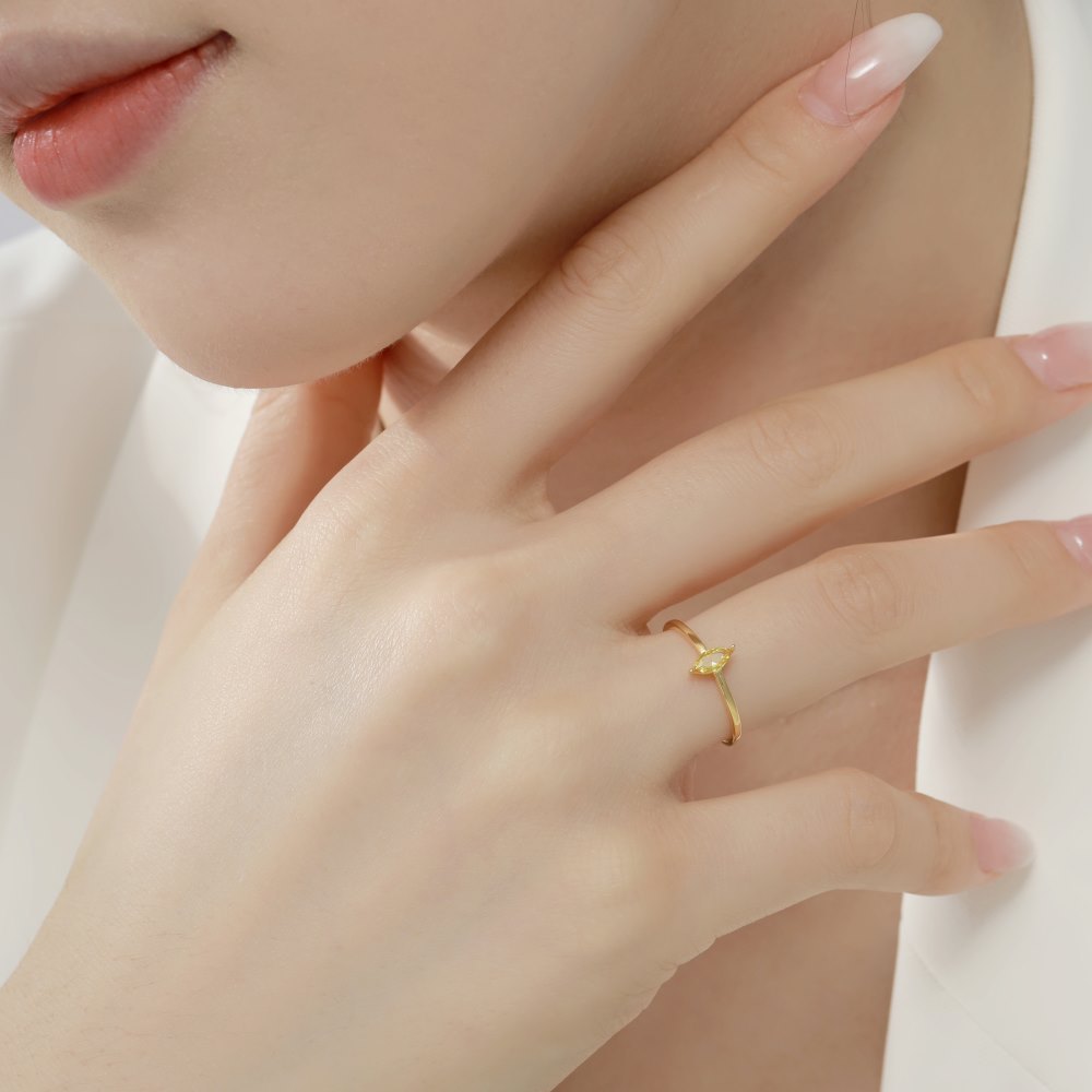 Retro Geometric Sterling Silver Plating Zircon Rings 1 Piece