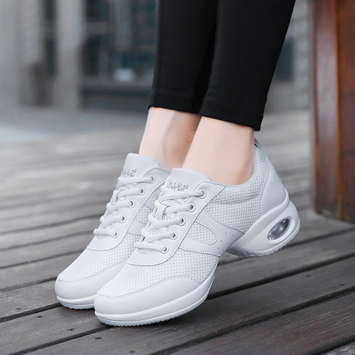 Yang Liping Dancing Shoes White Square Dance Shoes for Women  New Soft Sole Summer Dance Shoes Mesh Wholesale 2118
