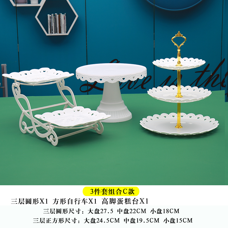 Fiesta de cumpleaños de postres estante de exhibición mesa de comida fría mesa de té bandeja de pasteles de bocadillos estante de postres de boda decoración