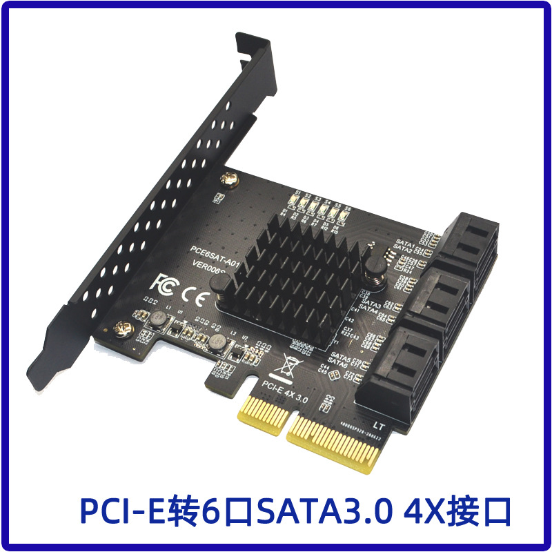 PCIE a 6 puertos 8 puertos 10 puertos SATA3.0 Disco Duro 6G tarjeta de expansión Xiangshuo ASM1166 PCI-E3.0 GEN3