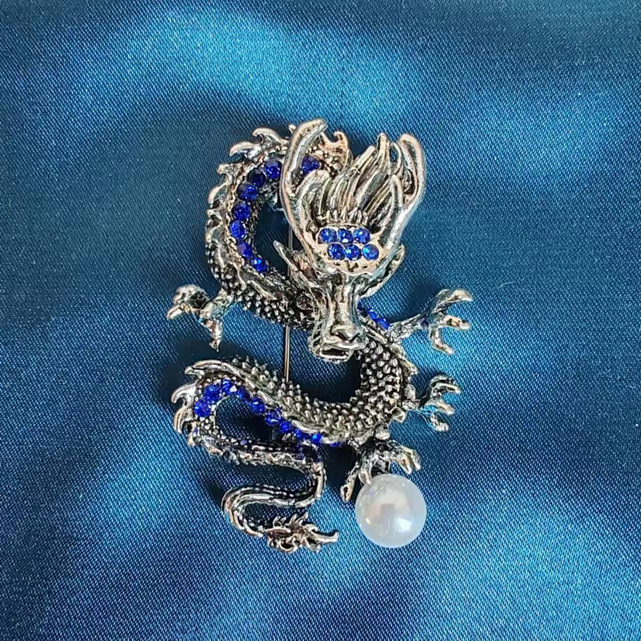 Chinoiserie Cool Style Dragon Alloy Plating Unisex Brooches display picture 15