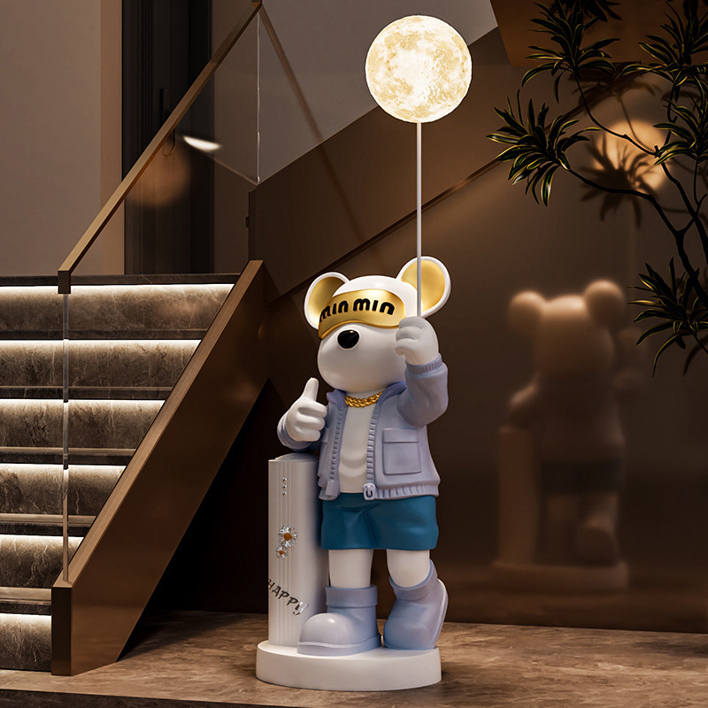 大型暴力クマの装飾品リビングルームのテレビキャビネットソファ大型床装飾 Bluetooth スピーカー新築祝いのギフト|undefined