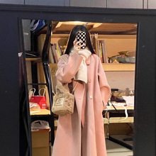 2025秋冬中长款过膝小香风毛呢外套女上档次英伦小个子呢子大衣潮