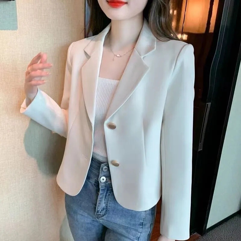 小个子短款西装外套女2025春季新款时尚气质小西服设计感小众上衣|undefined