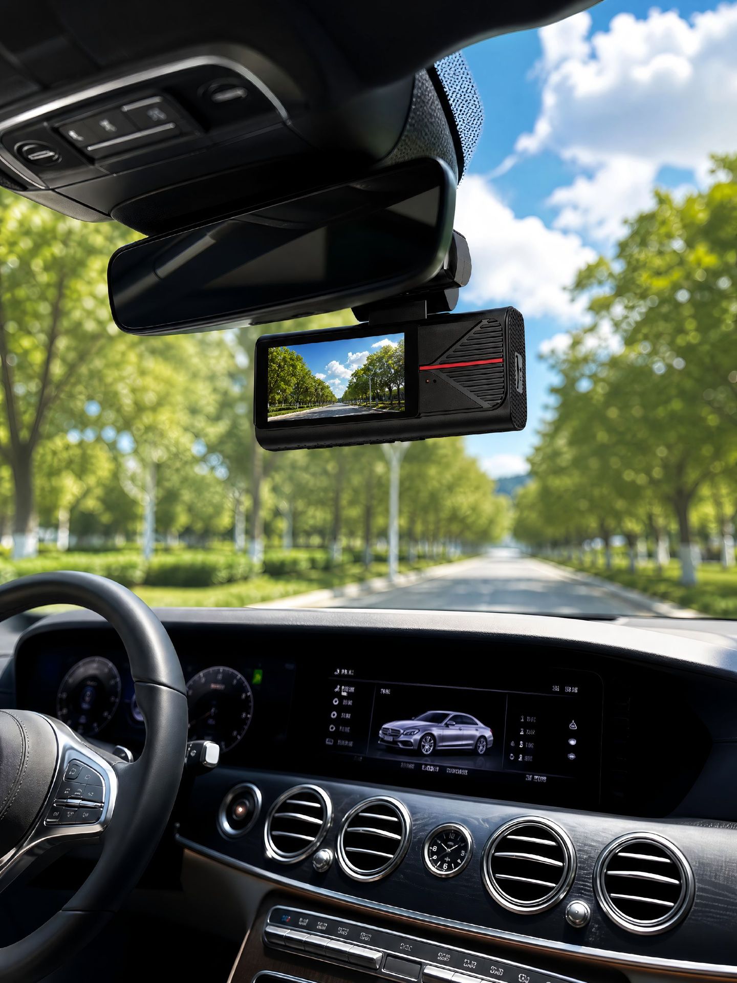 New cross-border dual 4K front and rear recording, Wi-Fi connectivity, GPS tracking, ADAS, and high-definition dashcam with BSD