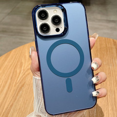 適用iphone15pro max電鍍IMD磁吸手機殼蘋果15鐳射14漸變13小眾12