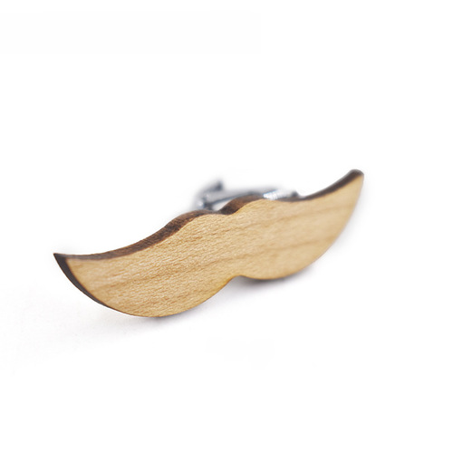 All-new wooden tie clip with high-end personalized pattern printing, wood tie clip with alloy material