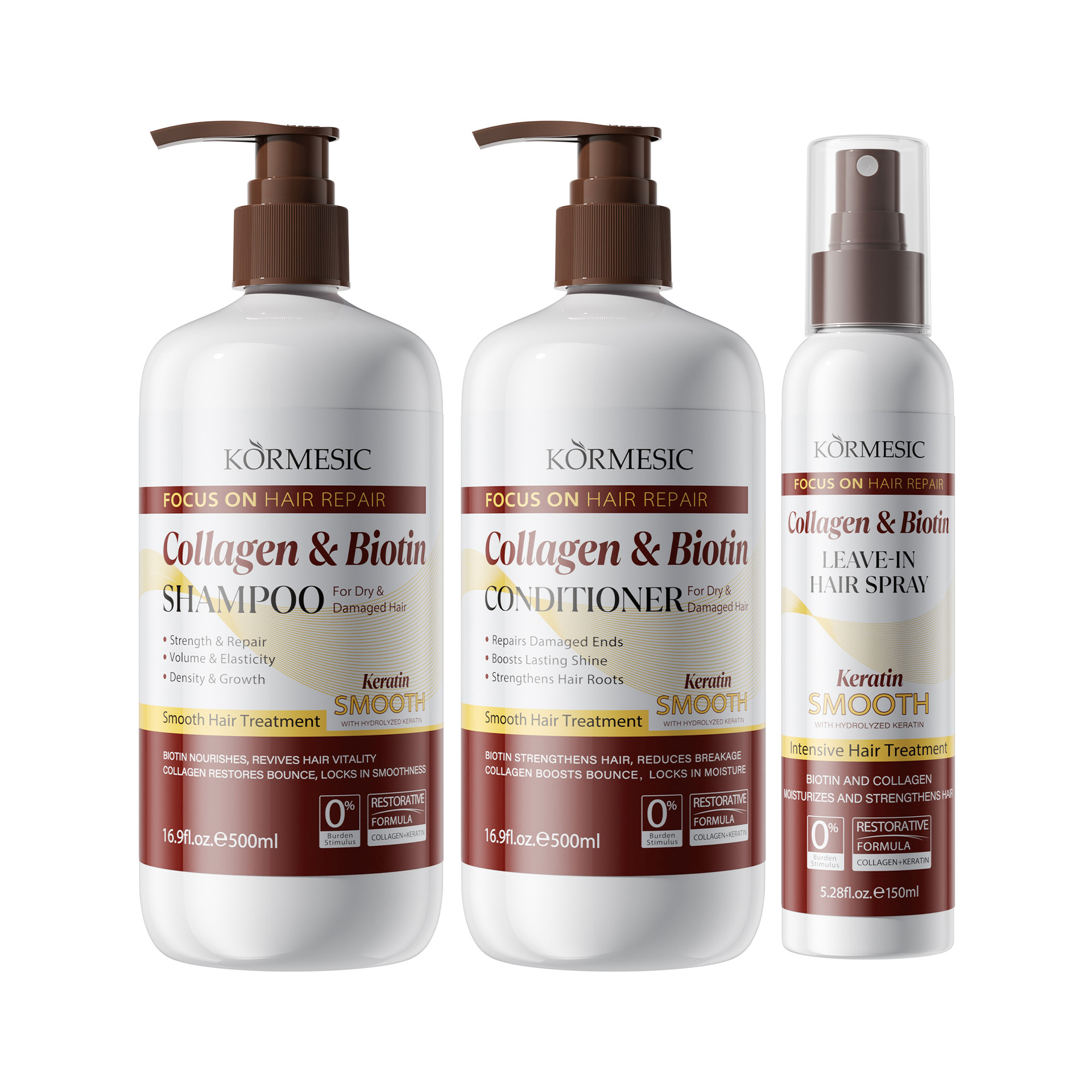 KORMESIC colágeno y biotina set de cuidado del cabello set de comercio exterior transfronterizo fábrica al por mayor