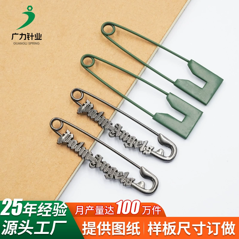 Производитель поставляет буквенные булавки с квадратной головкой с большой булавкой ювелирные изделия с брошь с большой формой булавки с украшением DIY