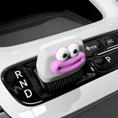Sürətlər qutusu və əl tormozu başlıqları | Cover Car Interior Decoration - star-wish-original-car-gray-purple-sausage-mouth-gear-shift-cover