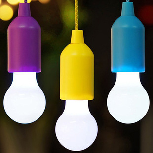 LED portable colorful drawstring lamp retro lighting tent camping camping cable bulb cable night light