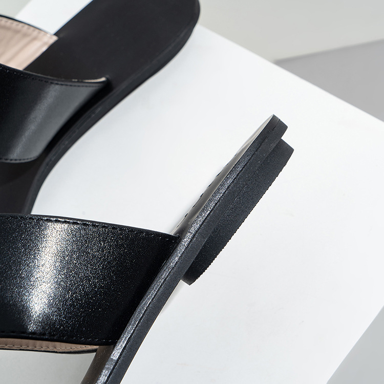 Women's Herringbone Flat Sandals Designer Style Summer Slides_voghion.com