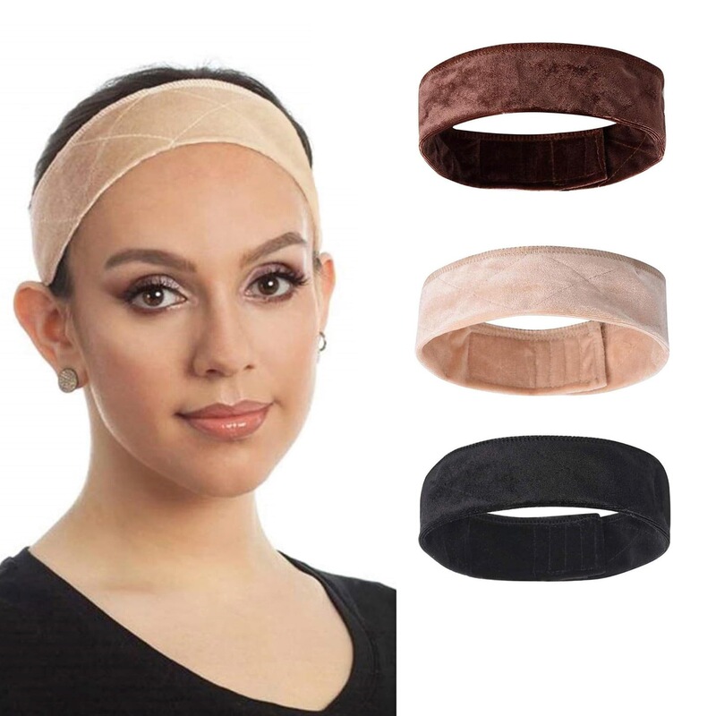 Velvet Wig Fixing Headband with Adjustable Velcro Fastener, Velvet Headband, Wigheadbands Wholesale in Stock