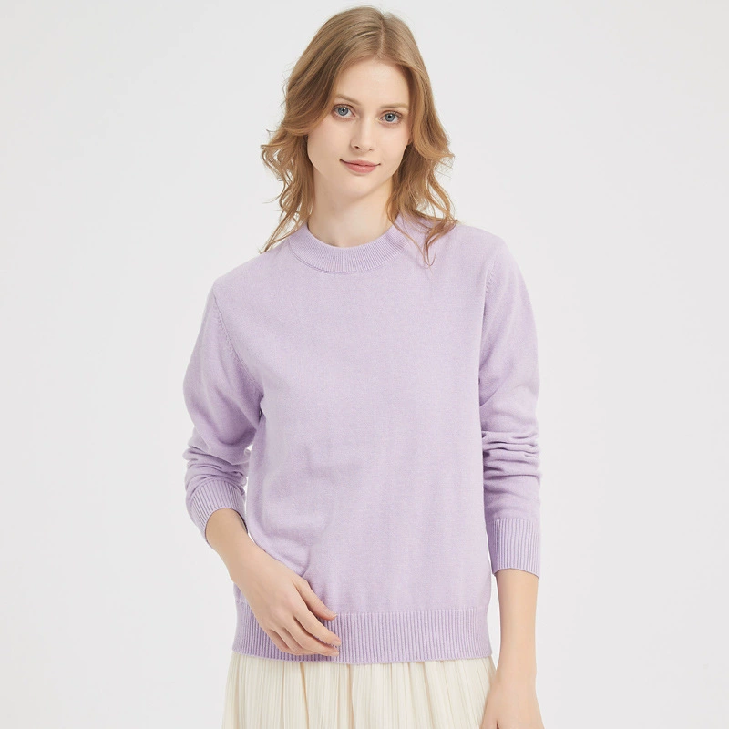 Cotton base body-friendly knitted demi-season thin sweater, western style