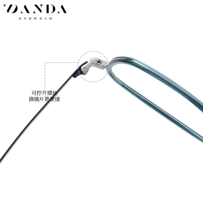 Fabricante de nueva placa gafas marco r2319 Shenzhen IP chapado puro titanio miopía gafas moda cuadrado llano gafas