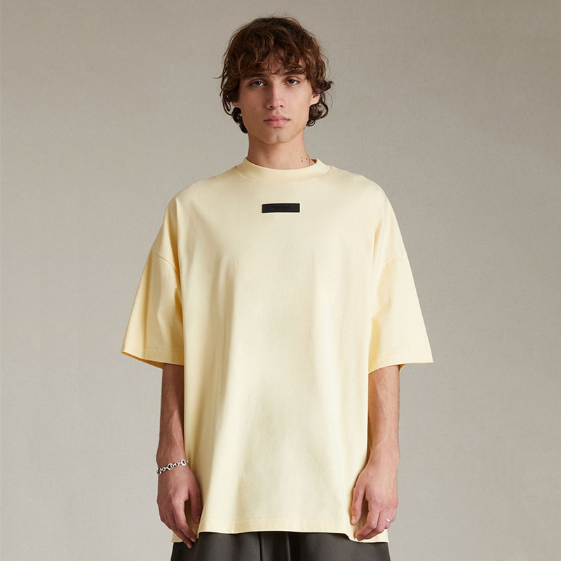 Solid cotton T-shirt for leisure for men and women