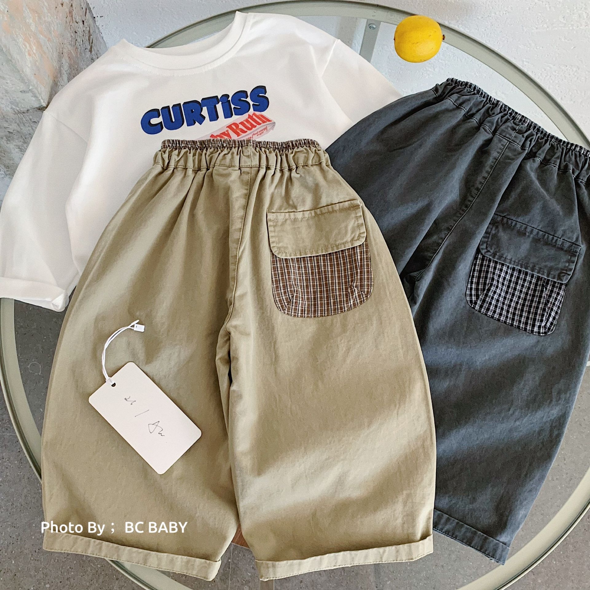 Autumn children's solid trousers for boys