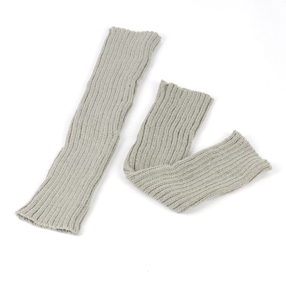 Warm woolen men women, leg warmers for autumn and winter, knitted foot protection colorful striped boot covers, stacked_voghion.com
