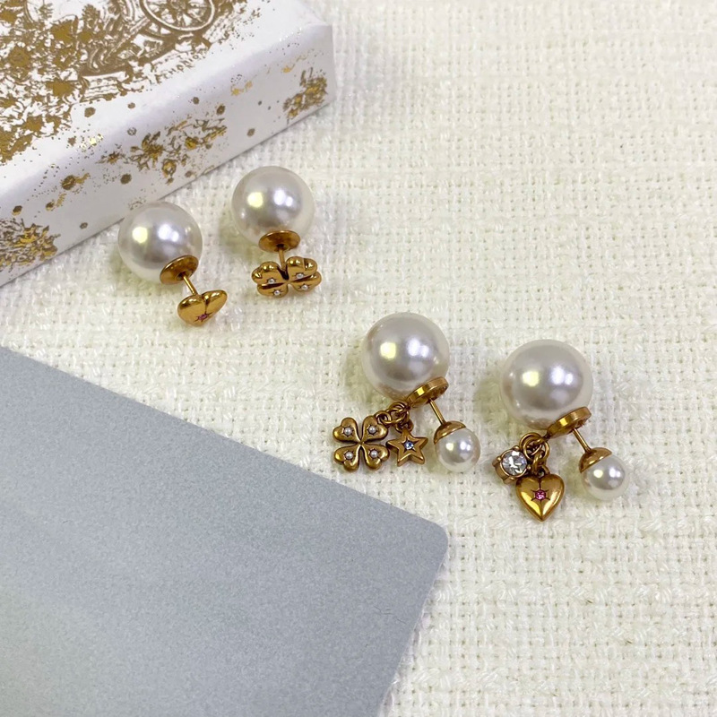 8g Weight Copper Ear Needle Material Drop Earrings, Ear Studs Classification 1 Pair Modern Style Classic Style Geometric Star Heart Shape Plating Copper Drop Earrings Ear Studs