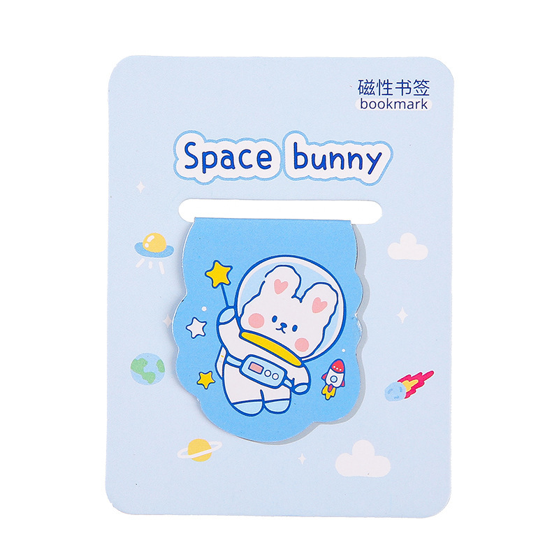 Nuevo marcador magnético de panda de dibujos animados estudiante lindo animal multifuncional página de libro clip de libro magnético plegable de forma especial