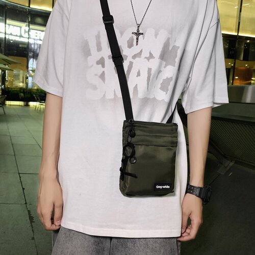 Crossbody bag men's ins Japanese trendy brand small shoulder bag personalized workwear small backpack summer fashion trend shoulder bag