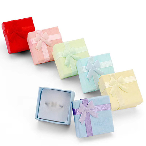 Yuncai 4*4 heaven and earth cover ring box earring box small packaging box jewelry packaging box jewelry box dropshipping