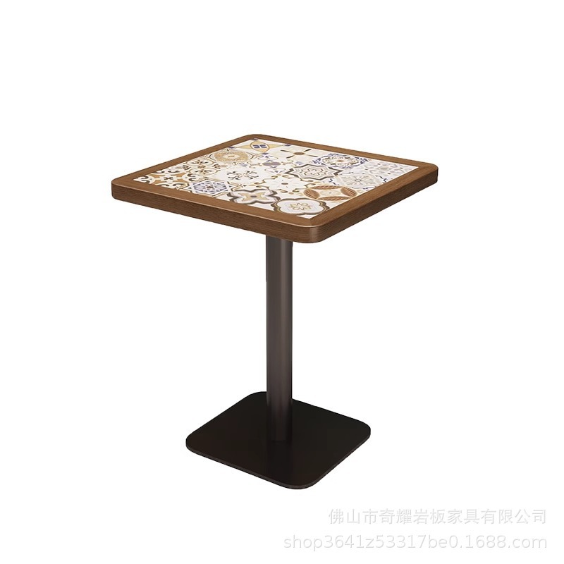 复古圆桌子咖啡厅烘焙甜品小吃港式糖水铺桌椅组合东南亚风格|undefined