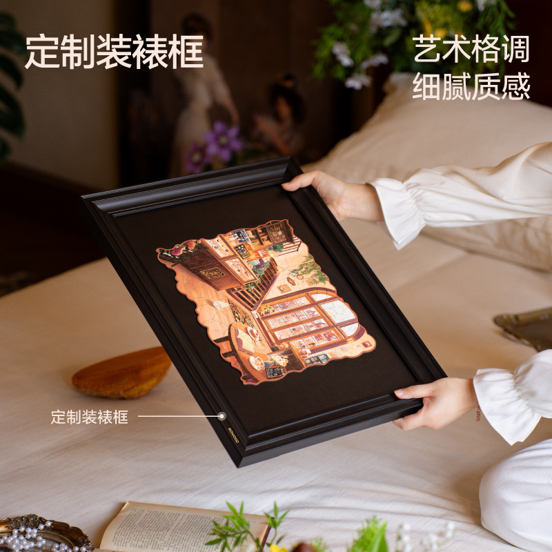 Ruo To Fun World Alien Puzzle King Cat Butterfly Diy Hecho a mano Pintura de decoración de sala de estar Adornos creativos