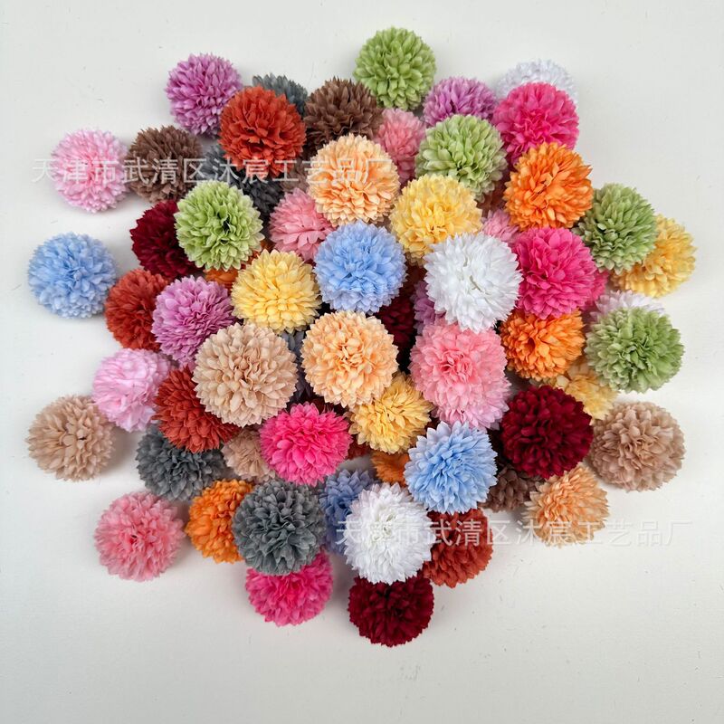 Simulation table tennis chrysanthemum flower wholesale ball chrysanthemum lasagna diy clothing corsage headdress accessories fake flowers wholesale