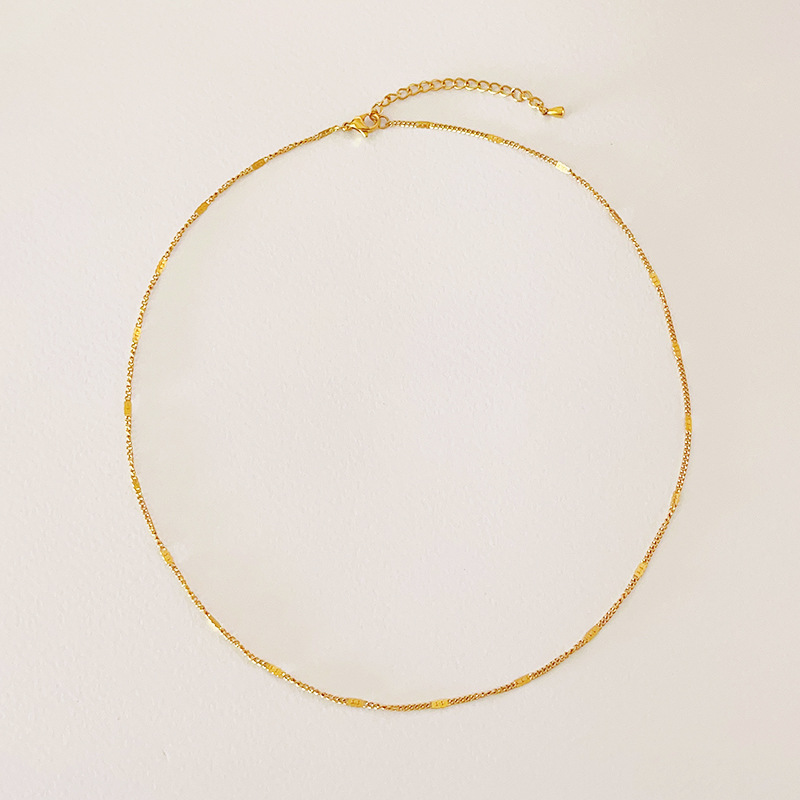 Simple Style Geometric Titanium Steel Plating Necklace_colorza_7