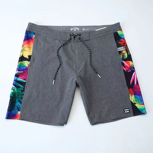 in stock Elastic Beach Trunks Men's Swimming Trunks Quick-drying Seaside Surfing Casual Sports Shorts Loose plus size