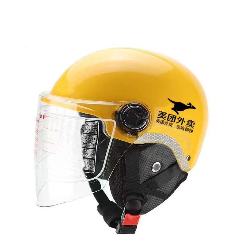 【包邮】冬季外卖头盔电动车骑手新款秋冬电动车保暖御寒头盔帽子