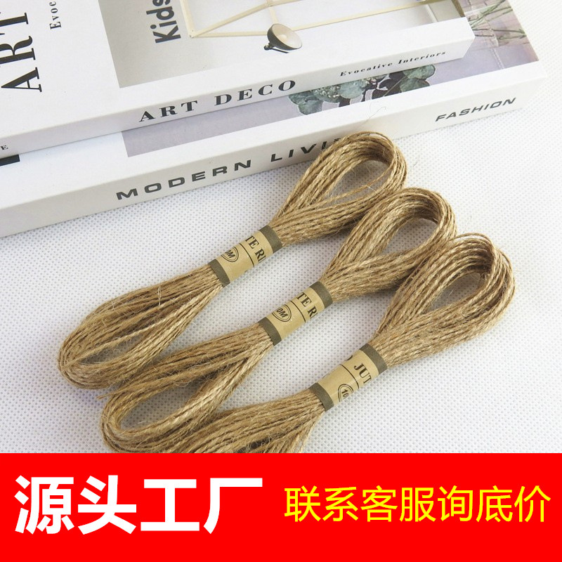 1mm 가정용 황마끈 손잡이끈 DIY 수공예 가정용 벽 앨범 크라프트지 황마끈 장식