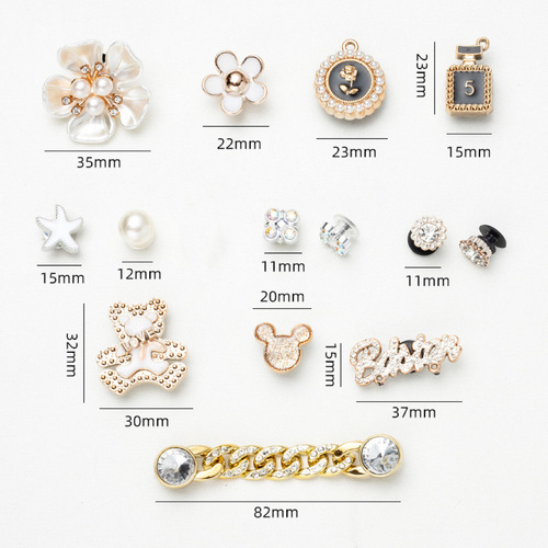 Cave shoes accessories Shoe flowers Personalized DIY shoes women's shoes rhinestone jewelry removable shoe buckle wholesale accessories set