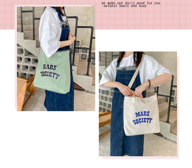 Canvas bag for women, single shoulder, ins crossbody, laid-back style, college student class bag, artistic Japanese style, large capacity, Hong Kong style, chic full figure