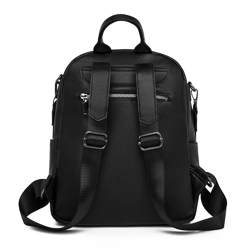 Venta al por mayor transfronteriza 2023 nueva mochila casual de cuero suave para mujer, mochila multifuncional tejida de moda, mochila escolar