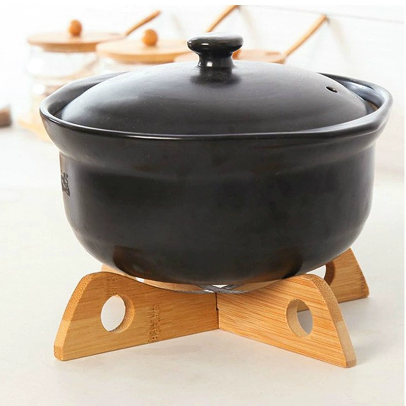 Нижняя Рама сиденья горшка Наньжу Крестовая рама для горшка из бамбукового дерева Противоперманентная прокладка Теплоизоляционная кухонная посуда Коврик для обеденного стола Нескользящий деревянный коврик