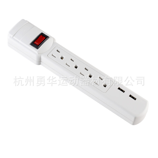 美标15A 125V正标插座 阻燃防水浪涌保护重置带开关插座接线板USB