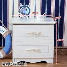 白色简易烤漆床头柜欧式简约现代储物柜卧室多功能组装收纳床边柜