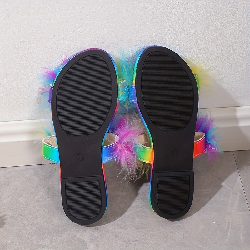Women's Casual Colorful Round Toe Flat Slippers display picture 2