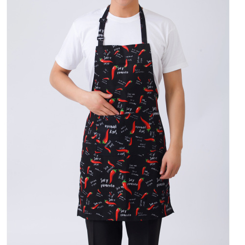 Chef's Apron Hotel Restaurant Canteen Workwear Apron Coffee Shop Dining Restaurant Male and Female Neck Apron Wholesale