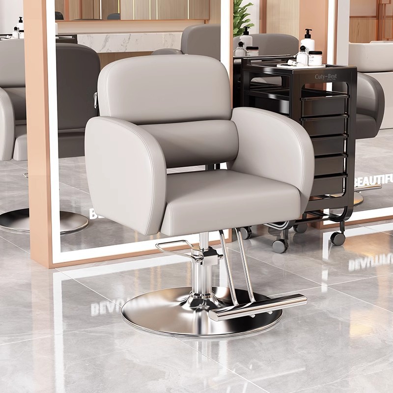 Silla de peluquería elevable y giratoria de alta gama silla de peluquería roja salón de peluquería taburete de corte de pelo especial silla de peluquería mayorista